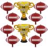 10 Pieces Football Balloon Set Rugby Ball Trophy Foil Balloons Football Party Decorations for Tailgate Game Day Celebration Sports Themed Party Decorations Supplies view 1