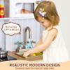 Clevich Play Kitchen, Wooden Kids Kitchen Playset, Pretend Chef Cooking Toy Set w/Realistic Lights & Sounds, Ice Maker, Telephone, Kitchen Accessories, Height Adjustable for Boys Girls Age 3+ view 4