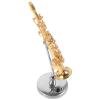 HOMSFOU Miniature Saxophone Model 4 Inch Musical Instrument Decor for Dollhouse Micro Landscape Home Office Display with Box view 1