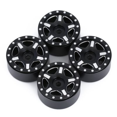4PCS 1.0" Beadlock CNC Micro Crawler Wheel Rim Hub for 1/24 RC Crawler Car for A-xial SCX24 90081 AXI00001 Modification Accessories (Color : 2)