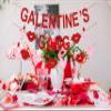 Galentines Gang Banner, Happy Galentines Day Banner, Galentines Day Decorations, HGB Valentines Day Party Decorations, Girl Lady Galentines Day Party Decorations with Hearts Garland, Pre-assembled view 4