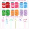 30 Pack Crazy Straws Valentines Day Cards, Valentines Day Gifts for Kids Classroom School Valentines Party Favors for Kids Boys Girls Gift Exchange Goodie Bag Stuffers Toddler Valentine Straws Bulk view 2