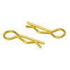 MEUS RACING 100pcs Aluminum R-Clips Body Clips Buckles for 1/18 1/16 1/24 RC Model Car Upgrade Parts Accessories (Yellow) view 1