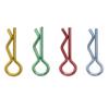 MEUS RACING 100pcs Aluminum R-Clips Body Clips Buckles for 1/18 1/16 1/24 RC Model Car Upgrade Parts Accessories (Yellow) view 4