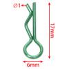 MEUS RACING 100pcs Aluminum R-Clips Body Clips Buckles for 1/18 1/16 1/24 RC Model Car Upgrade Parts Accessories (Green) view 3