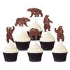 24Pcs Glitter Brown Bear Cupcake Toppers Funny Bears Cupcake Picks Animal Food Picks for Bear Baby Shower Bearly Birthday Cupcake Decoration Bears Party Decoration Supplies view 1