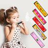 100 Pcs Kids Cartoon Harmonica Bulk 16 Holes Plastic Harmonica Toys for Children Beginners Party Goodie Bags Stuffers, Random Color Pattern view 3