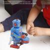 Adorable Tin Wind Up Drumming Robot Toy for Bar Clothing Store Coffee Shop Nostalgic Collectible Easy Winding Interactive Entertainment view 3