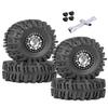 ARRCat RC 1.9 Beadlock Wheels and Tires for 1/10 SCX10 SCX10 II 90046 SCX10 III AXI03007 SCX10 Pro TRX4 TRX6 Gen7/8 D90 VS4-10 MST CFX RC Crawler Car,Aluminum 1.9 Beadlock Wheel Rims and Tires,Silver view 1