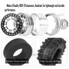 ARRCat RC 1.9 Beadlock Wheels and Tires for 1/10 SCX10 SCX10 II 90046 SCX10 III AXI03007 SCX10 Pro TRX4 TRX6 Gen7/8 D90 VS4-10 MST CFX RC Crawler Car,Aluminum 1.9 Beadlock Wheel Rims and Tires,Silver view 4