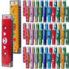 80 Pcs Children Harmonica Bulk 16 Holes Harmonica Toys Plastic Cartoon Harmonicas for Kids Musical Instrument Birthday Party Favors, Random Color Pattern view 1