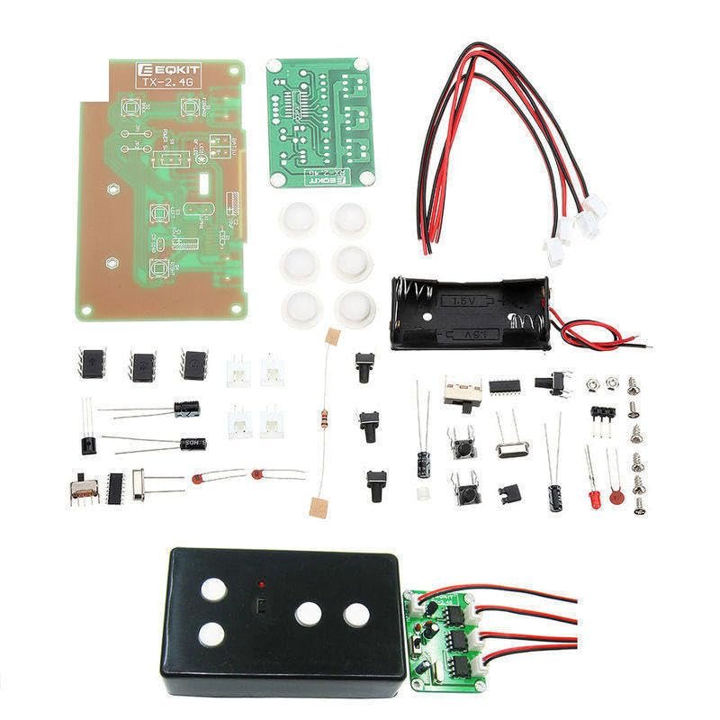 DIY 6CH 2.4G Remote Control Kit Switch Parts TX RX for Toy Car 100M Remote with Antenna