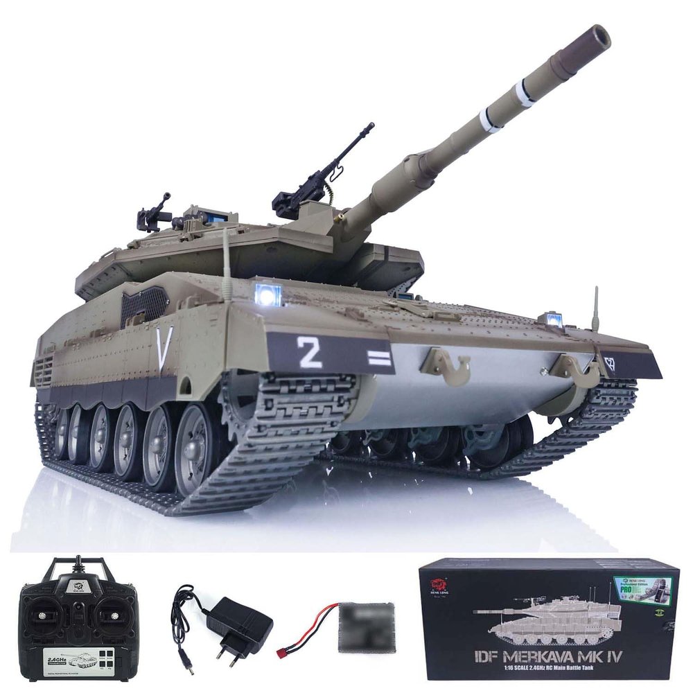 TOUCAN RC HOBBY HengLong 1/16 RC Battle Tank IDF Merkava MK IV with Full Metal Chassis Wheels