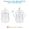 Straw Cup Soft Conversion Kit for Philips Avent Natural Baby Bottle, Toddler Transition Kit with Silicone Straw Top Nipple, Weighted Straw, Bottle Handle, Cleaning Brush, Spill-Proof, BPA-Free, 3-Pack view 2