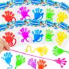 24 PCS Sticky Hands for Kids Party Favors Treat Gift Egg Filler Goodie Bag Stuffer Treasure Box Toy Classroom Carnival Prizes Student Mini Bulk Pinata Slap Hand Sensory Fidget Stretchy Toy Halloween view 1