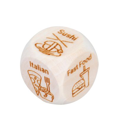 Food Dice, Men Valentines Day Gift, Date Night Gifts for Boyfriend Girlfriend Bride to Be Gifts 5th Anniversary Wood Gift Husband Wife Wedding Christmas Birthday for Women Men Stocking Stuffers