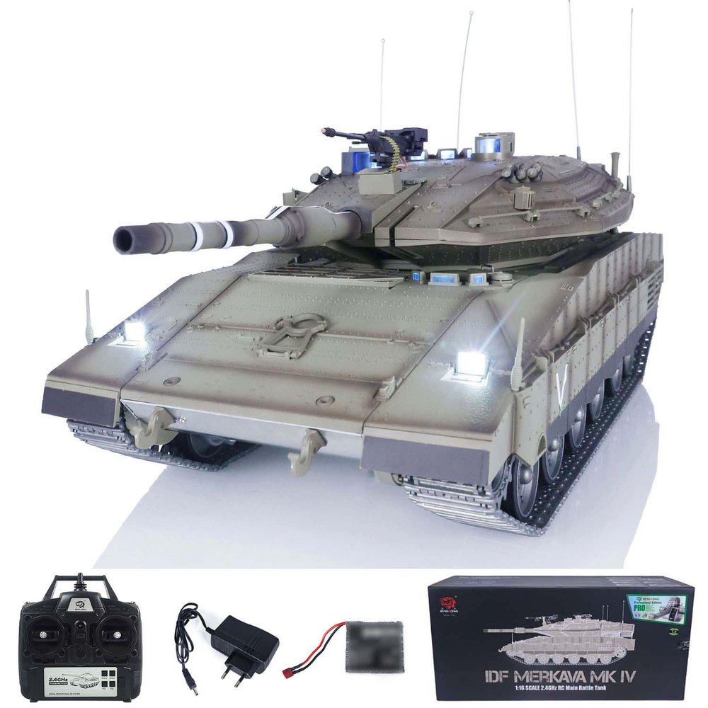 TOUCAN RC HOBBY HengLong 1/16 Military RC Battle Tank IDF Merkava MK IV Metal Chassis 3958
