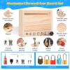 INIFEIDALA Montessori Screwdriver Board Set-Lock and Key Toy,Montessori Busy Board Toys for 3 4 5 Year Old,Kids Tool Set,Preschool Learning Sensory - Fine Motor Skills - STEM Toys view 3