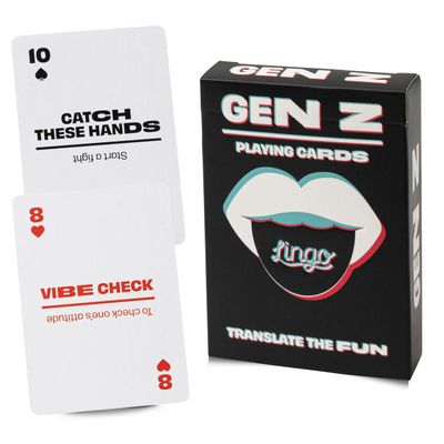 Gen Z Lingo Playing Cards | Travel Flashcards | Learn Gen Z Slang Vocabulary in A Fun & Easy Way | 52 Essential Translations