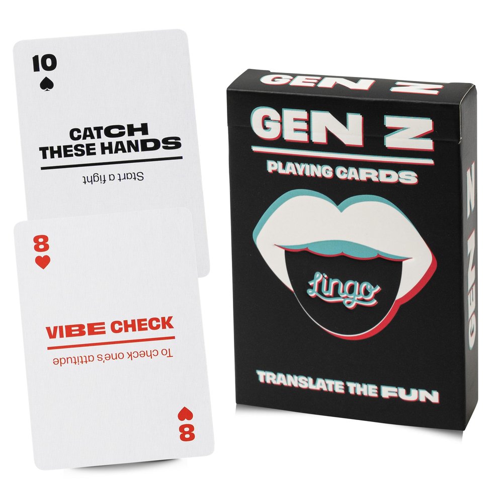Gen Z Lingo Playing Cards | Travel Flashcards | Learn Gen Z Slang Vocabulary in A Fun & Easy Way | 52 Essential Translations