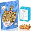 1000-Pack Natural Wood Dreidels Hanukkah Draydel with Foiled Embossed English Transliteration & Instruction Cards (1000-Pack) view 1