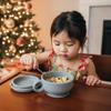 TalkTools Itsy Bowl with Locking Lid - Platinum grade silicone with Volume Lines, Curved Walls for Easy Scooping - for Babies, Toddlers, Children, and Elderly - Snack Cup Lid Accessory (Tangerine) view 3