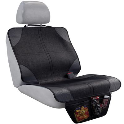 lebogner Car Seat Protector for Baby and Child Non-Slip, Thick Padded Cover with 2 Mesh Pockets 1 Pack