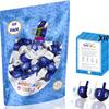 The Dreidel Company Wood Dreidel Bulk Solid Blue & White Wooden Hanukkah Dreidels Hand Painted with English Transliteration- Includes Game Instruction Cards (1000-Pack) view 1
