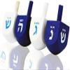 Wood Dreidel Bulk Solid Blue & White Wooden Hanukkah Dreidels Hand Painted with English Transliteration- Includes Game Instruction Cards (500-Pack) view 3