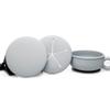 TalkTools Itsy Bowl with Locking Lid - Platinum grade silicone with Volume Lines, Curved Walls for Easy Scooping - for Babies, Toddlers, Children, and Elderly - Snack Cup Lid Accessory (Cloud) view 1