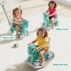 Legendstone Rocking Horse for Toddlers 1-3 Years,4 in 1 Design, Kids Ride on Toy Balance Bike Push Cart with Detachable Balance Board,Fun Birthday Gifts-Blue view 2