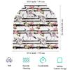 Crane Birds Flowers Baby Car Seat Cover for Baby Boys and Girls Breathable Lightweight Carseat Cover Baby Carrier Cover Soft Flexible for Girls Boys view 3