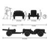 TimMee Combat Patrol Willys & Artillery - Black 4pc Playset USA Made view 2