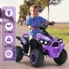 INFANS Kids Ride on ATV, 12V 4 Wheeler Quad Toy Vehicle with Music, Horn, High Low Speeds, LED Lights, Electric Ride On Toy, Battery Powered Wheels Car for Kids Over 3 Years Old (Violet) view 2
