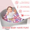 COZYTRAUM Foam Ball Pit, 35"x 12" Ball Pits for Toddlers, Soft Round Kiddie Baby Ball Pool for Kids, Ideal Gift for Babies Indoor Outdoor Game, Balls Not Included (Grey) view 2