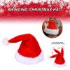 Metionc Electric Singing and Dancing Christmas Hat - Funny Plush Swing Christmas Hat for Christmas New Year Party (2pcs) view 2