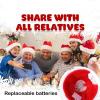 Metionc Electric Singing and Dancing Christmas Hat - Funny Plush Swing Christmas Hat for Christmas New Year Party (2pcs) view 3