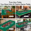 FURUISEN 70'' x 35'' Upgraded Waterproof Casino Roulette Tabletop Layout Mat with Carrying Bag, Anti-Slip Rubber Roulette Game Layout Table Top Cover for Parties, Home Entertainment, Game Night view 4
