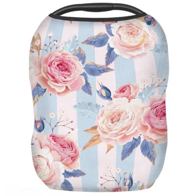 Nice Flower Baby Car Seat Cover for Baby Boys and Girls Breathable Lightweight Carseat Cover Baby Carrier Cover Soft Flexible for Girls Boys