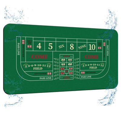 FURUISEN 70'' x 35'' Upgraded Waterproof Casino Craps Tabletop Layout Mat with Carrying Bag, Anti-Slip Rubber Craps Dice Game Layout Table Top Cover for Parties, Home Entertainment, Game Night