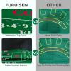 FURUISEN 70'' x 35'' Upgraded Waterproof Casino Craps Tabletop Layout Mat with Carrying Bag, Anti-Slip Rubber Craps Dice Game Layout Table Top Cover for Parties, Home Entertainment, Game Night view 2