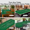 FURUISEN 70'' x 35'' Upgraded Waterproof Casino Craps Tabletop Layout Mat with Carrying Bag, Anti-Slip Rubber Craps Dice Game Layout Table Top Cover for Parties, Home Entertainment, Game Night view 3