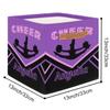 OMFUNS Cheerleaders Cheer Personalized Storage Basket 13x13 Purple Cheer Custom Collapsible Cube Storage Bin Fabric Storage Box Organizing for Closet Shelf Home Nursery Toy Basket view 2