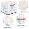 OMFUNS Ballerina Dancer Personalized Storage Basket 13x13 Chic Ballet Custom Collapsible Cube Storage Bin Fabric Storage Box Organizing for Closet Shelf Home Nursery Toy Basket view 3