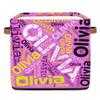 OMFUNS Personalized With Name Storage Basket 13x13 Pink Custom Collapsible Cube Storage Bin Fabric Storage Box Organizing for Closet Shelf Home Nursery Toy Basket view 1