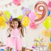 10 Number Balloon Rose Gold 40 inch Big Foil Mylar 10th Balloons for 10 Year Old Boy Girl Birthday Party Decorations Wedding Anniversary Events Supplies view 4