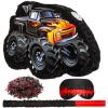 Fulmoon 3D Truck Piata 16 Inch Monster Truck Piata Construction Piata with Stick Blindfold Confetti Boys Birthday Party Supplies for Birthday Mexican Party Decorations Carnival Events (Novel) view 1