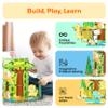 PicassoTiles Magnet Building Blocks 8 Safari Animal Magnetized Action Figures Compatible with Magnetic Assembly Build Tile Toys Accessory Toyset STEAM Educational Learning Girls Boys Ages 3+ PTA22 view 4