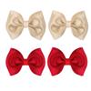 Red Hair Bow Christmas Bows Hair Clips Women Bowknot Hair Clip Barrettes Valentine's Hair Accessories for Female TSFJ63 (Red Gold Hair Pin) view 1