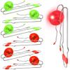 Sumind 6 Pcs Retro Magnetic Gyro Wheels Toy Light up Gyroscope Rails Twirler Kids Sensory Trick Yoyo Sensory Magic Fidget Toys Gifts for Boys Girls(Wave Rail,Green, Red) view 1